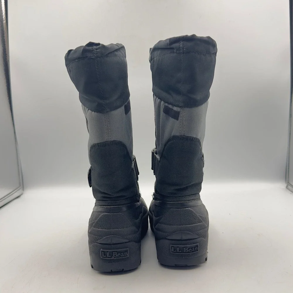 LL Bean Kids Snow Boots Black Grey Waterproof Insulated 11 Winter Outdoor 238064
